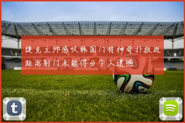 捷克主帅感叹韩国门将神奇扑救近距离射门未能得分令人遗憾